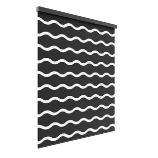 PREMIUM DOPPELROLLO WELLE SCHWARZ mit Alu Kassette