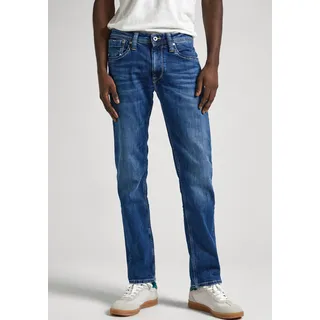 Regular-fit-Jeans PEPE JEANS "CASH" Gr. 33, Länge 32, blau (mid blue) Herren Jeans Regular Fit