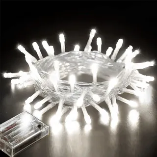 4M 40 LED Lichterkette Batteriebetrieben Batterie Weiß Innen Weihnachtslichterkette Weihnachtsbeleuchtung Schlafzimmer Party Hochzeit Deko