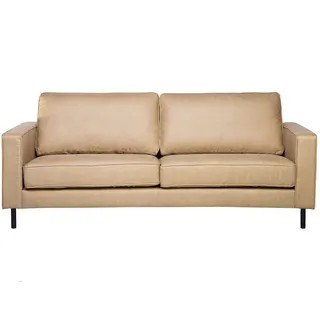 Beliani Couch Kunstleder 3-Sitzer Beige