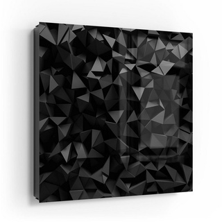 DEQORI Schlüsselkasten 'Bizarre Oberfläche', Glas Schlüsselbox modern magnetisch beschreibbar schwarz