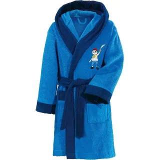 Erwin Müller Frottier Kinder-Bademantel mit Kapuze in blau | Gr.: 86/92