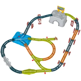 ​Thomas & Friends Spielzeugeisenbahn Schienenset, Connect & Build-Eimer, 34-teiliges Erweiterungsset für Die-Cast-Loks und batteriebetriebene Loks, ab 3 Jahren, HNP81