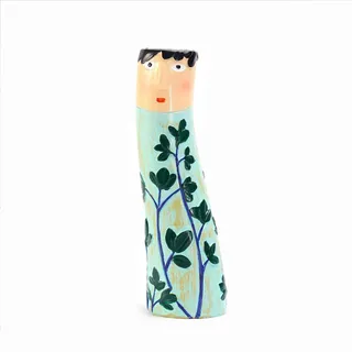 Dekorative, Handgefertigte Harzvase, Skulptur Eines Menschlichen Kopfes, Vase Für Trockenblumen - B