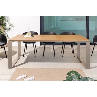 riess-ambiente Gartentisch FLOATING 210cm greige - WPC-Bohlen, Aluminium, wetterfest, Holzoptik (Einzelartikel, 1-St), Garten · Metall · Outdoor · Terrasse · Industrial Design · Modern braun