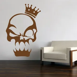 Skull Totenkopf Schädel Wandtattoo Wandaufkleber Wandsticker Wohnzimmer Auto Aufkleber Sticker M1 (30 x 20 cm, per Mail)