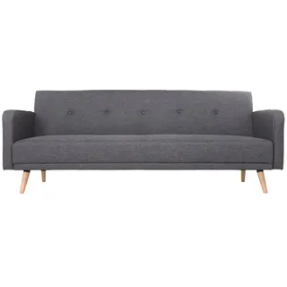 miliboo Schlafcouch Stoff 3-Plätze Silber