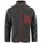 Herren Fleecejacke Dark Grey/Maroon XXL