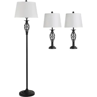 Homcom 3er-Lampenset Mehrfarbig