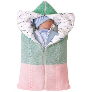 Babydecke »Kinderwagen Decke, Neugeborenen Wickeldecke Winter warme Schlafsack«, GelldG grün|rosa