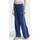 Colorpop Pants with Embroidered Graphic Dark blue-white M
