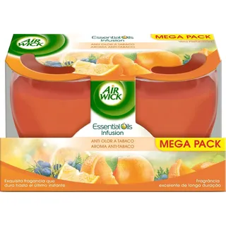 Air Wick Duftkerze 105 g (Paquete de 2) - Afrutada, Orange