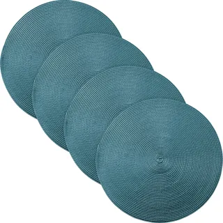 Erwin Müller Platzset Tischset "Amadora" 4er-Pack, Uni grün rund | 35 cm x 35 cm