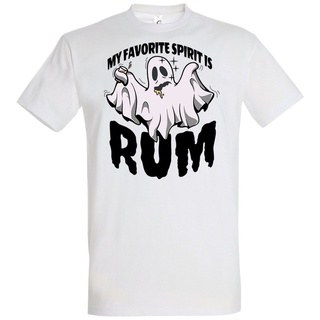 Youth Designz T-Shirt My favorite Spirit is RUM Herren Shirt im Fun-Look weiß M