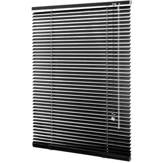 ventanara Jalousie Alujalousie ohne Bohren Jalousie Klemmfix Jalousette inkl. Klemmträger schwarz 40 cm x 130 cm