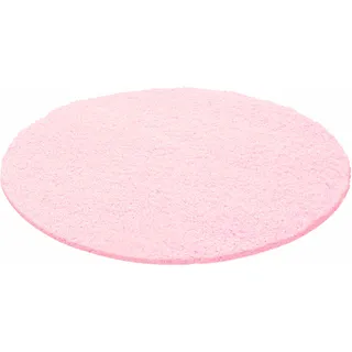 Teppich HOME AFFAIRE "Viva rund" Teppiche Gr. Ø 190 cm, 45 mm, 1 St., rosa (hellrosa) Esszimmerteppiche