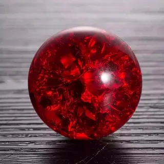 Kristallkugel, EIS Kristallkugel Briefbeschwerer, Glaskugel Ornament für Weihnachten, Room Decoration, Büro-Dekoration(Red,10cm/3.9in)