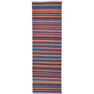 Looma Handwebteppich, Mehrfarbig, Textil, Ethno, Rauten, Kariert, Gestreift, Stern/Sternzeichen, 60x190 cm, Care & Fair, beidseitig verwendbar, verwendbar, Teppiche & Böden, Teppiche, Naturteppiche