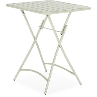 Klappbarer Gartentisch, Perle, quadratisch, aus Metall, Grün, 60 x 60 x 74 cm