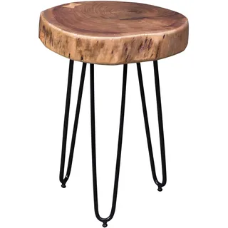 FineBuy Beistelltisch 35 x 35 cm Wohnzimmertisch Massiv