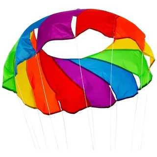 Wolkenstürmer Flug-Drache Buntes Windspiel für Garten & Balkon - Regenbogen Deko, (Leinen Winddeko Regenbogen - Wetterfestes Windspiel Outdoor, 1-tlg), 60cm Bol Kite Drachenschmuck Bowl 0,28 m2 | 60 cm