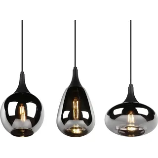 Trio Lumina 3-flg. 69 cm eckig schwarz matt