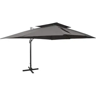 vidaXL Ampelschirm mit Lüftung 400 x 300 cm Anthrazit