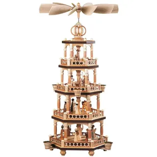 Müller GmbH Müller Erzgebirge Pyramide Heilige Geschichte 4-stöckig natur 65cm -