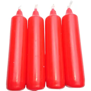 25er Pack Adventskerzen rot ca. 25 x 135 mm (25 x 4 Stück) Weihnachtskerzen, Christbaumkerzen, Pyramidenkerzen, Baumkerzen, Kerzen