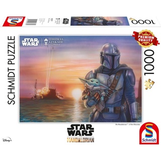 Schmidt Spiele Puzzle Kinkade Star Wars Mandalorian Direction 57377, 1000 Puzzleteile