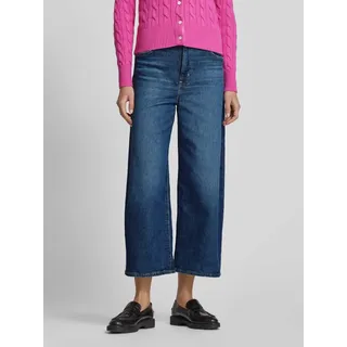 Wide Leg Jeans mit verkürztem Schnitt Modell 'SAIRA', Hellblau, 36