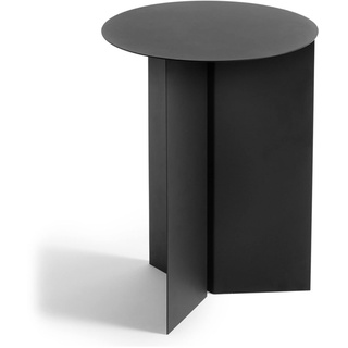 Hay Slit Table Round High Beistelltisch, Stahl, Black, 35cm