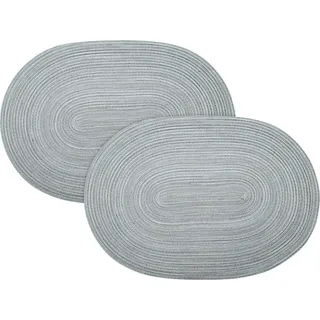 Pichler Tischset Samba 2er-Pack Silber Größe oval: 33x48 cm