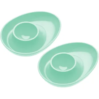 Koziol Columbus Eierbecher Eierhalter 2er-Set | oval, bruchfest, stapelbar, spülmaschinengeeignet, Küche, Camping, Made in Germany