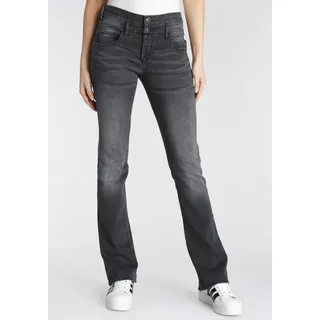 Bootcut-Jeans HERRLICHER "BABY" Gr. 29, Länge 34, grau (asphalt) Damen Jeans Bootcut mit Abnähern an den Gesäßtaschen