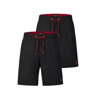 riverso Badehose Herren lang Badeshorts RIVDavid 2er Pack Set Rot M
