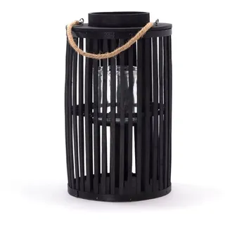 creedwood Laterne Midnight Holz Schwarz