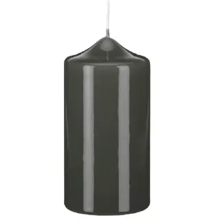 Kopschitz Kerzen Kerzen Stumpenkerzen Klarlack Hochglanz Grau, 150 x 80 mm, 4 Stück