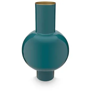 PiP Studio Dekovase Vase Metal medium dunkelgrün 24 x 40 cm (Vasen), Vase Metal Medium Dark Green 24x40cm bunt|grün