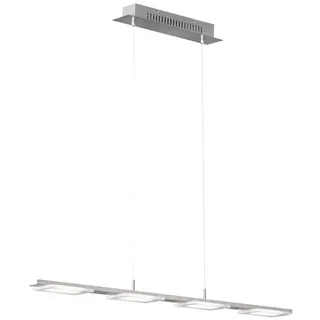 WOFI LED Pendelleuchte, LED fest integriert, Warmweiß, Esstisch, Küchen-Lampen hängend, Kücheninsel, mehrflammig, Breite 87cm silberfarben
