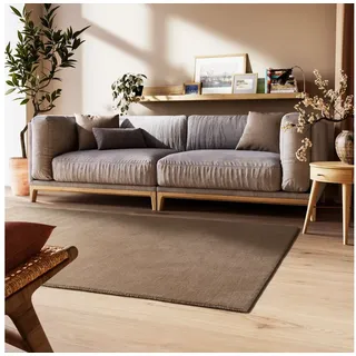 Steffensmeier Nomade Wollteppich 200 x 200 cm Braun
