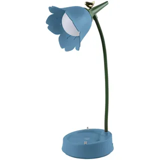 himmel Schreibtischlampe Kinder, Dimmbare LED Tischlampe mit 3 Farbtemperaturen, Wiederaufladbare Schreibtischlampe mit Touchsensor und Flexibles Arm, USB Nachttischlampe für Lesen, Lernen(blau)