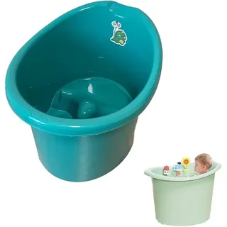 Badewanne für Kleinkinder,Baby Badewanne mit Badewannensitz,Größeres Bad für größere Kinder,Kinderbadewanne 0-7 Jahre (Dunkelblau)