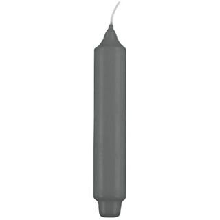 Kopschitz Kerzen Stabkerzen mit Zapfenfuß (Punchkerzen) Grau 17 x 3 cm, 12 Stück