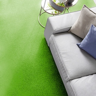 ANDIAMO Teppichboden "Velours Kira" Teppiche Uni Farben, Breite 400 cm, strapazierfähig, pflegeleicht, Wohnzimmer Gr. B/L: 400 cm x 200 cm, 8 mm, 1 St., grün (hellgrün) Teppichboden