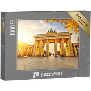 puzzleYOU Puzzle Brandenburger Tor bei Sonnenuntergang, Berlin, 1000 Puzzleteile, puzzleYOU-Kollektionen Brandenburger Tor