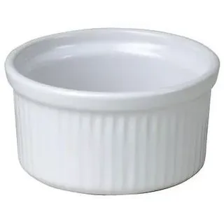 METRO Professional Auflaufform, Steingut, 9 x 9 x 5 cm, rund, backofenfest (max. 250°C), weiß, 6 Stück