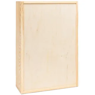 Holzfee Holzkiste Schiebedeckel Holzbox Aufbewahrung Auswahl (38 x 26 x 10 cm)