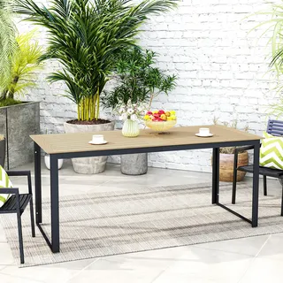 Outsunny Gartentisch 175 x 78 x 75 cm Schwarz