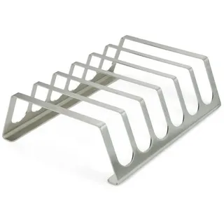 Grillrost.com BBQ Grillrost BBQ Rippchenhalter, Made in Germany silberfarben Rippchen-Halter